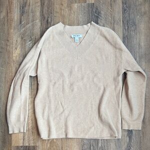 Nine West Beige V-Neck Sweater